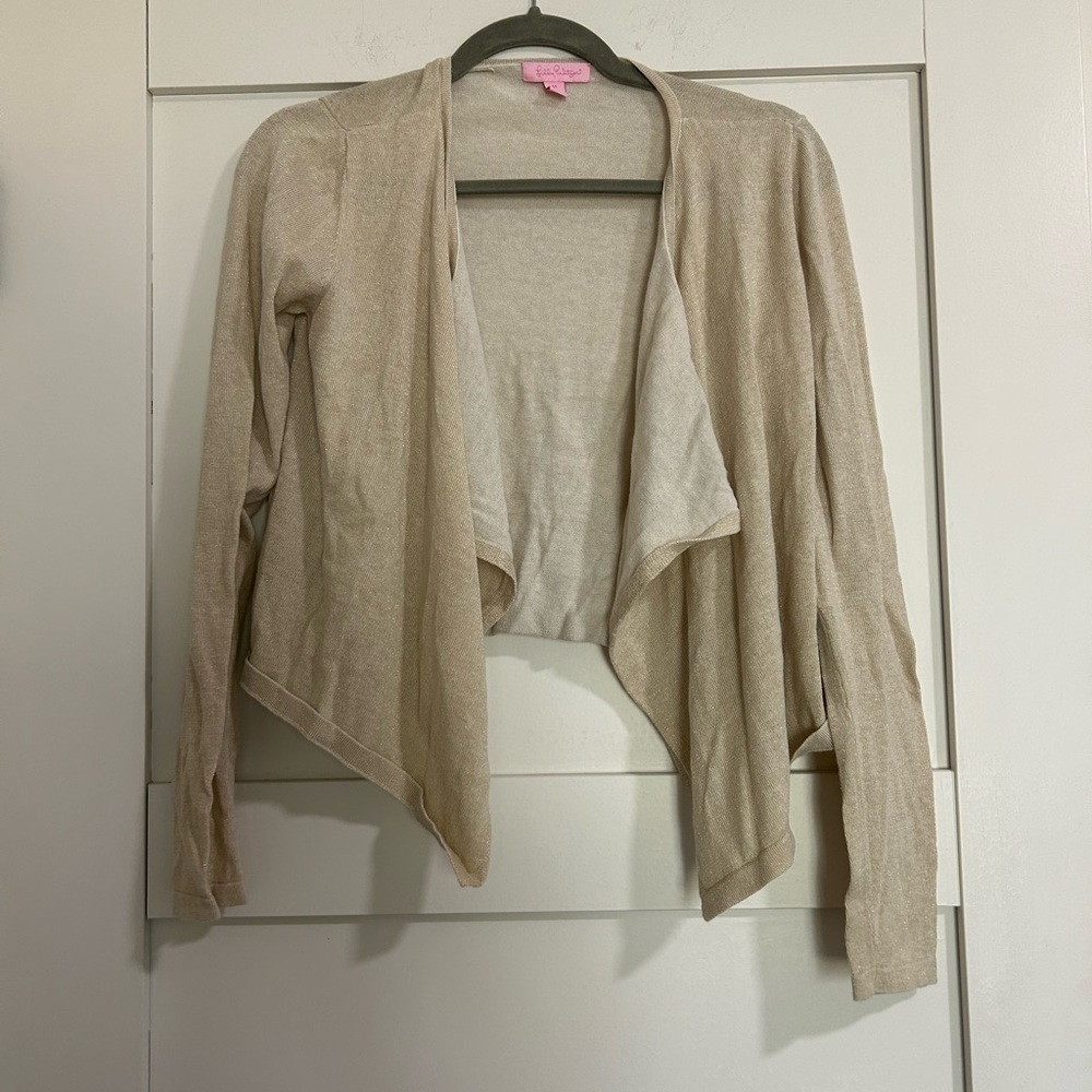 Women's gold Open Front Cardigan